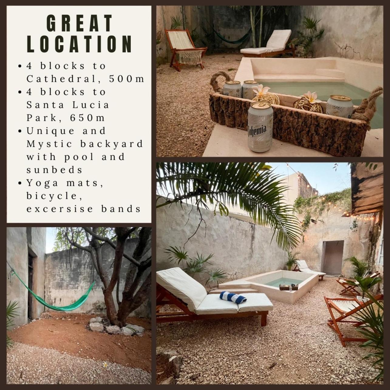 فيلا Unique Mystic Pool Yard Only 3 Blocks Main Sq ميريدا المظهر الخارجي الصورة